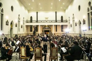 Dante Regendo Orquestra em Paraguaçu Paulista