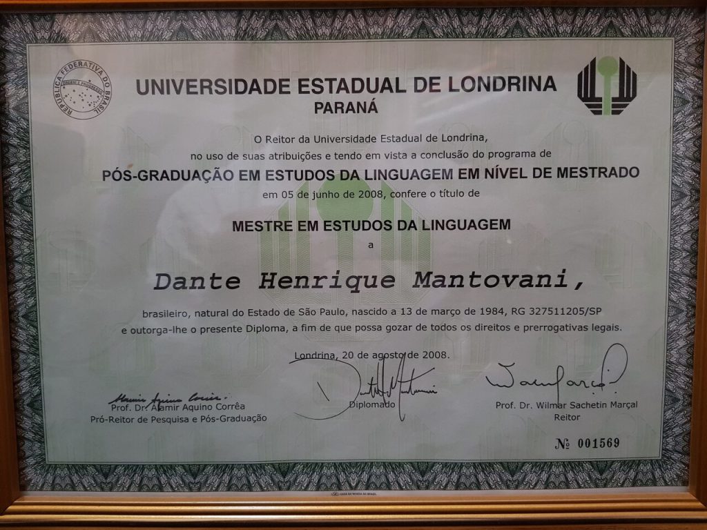 Mestrado em Estudos da Linguagem