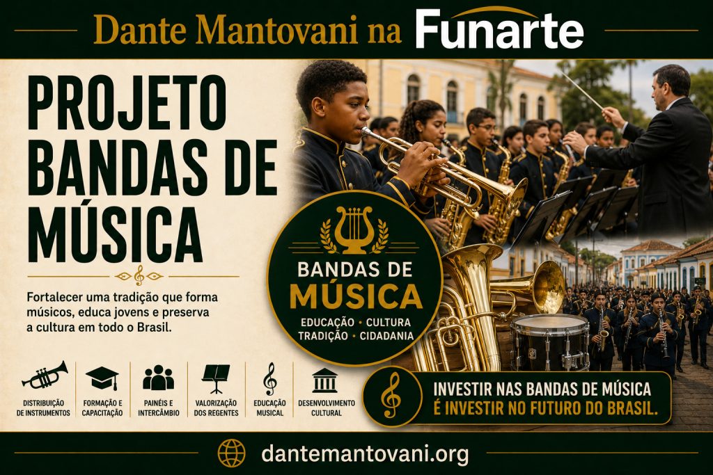 Projeto Bandas de Música: uma tradição que forma músicos e fortalece a cultura brasileira